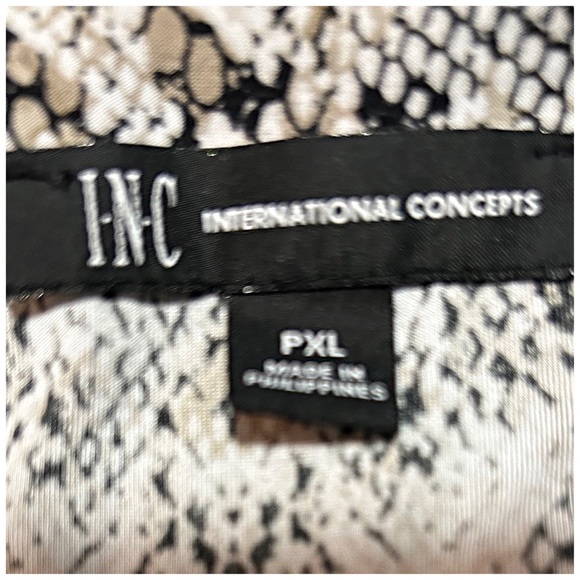 INC International Concepts, Snake Print, V Neckline Long Sleeve Top - Picture 6 of 7